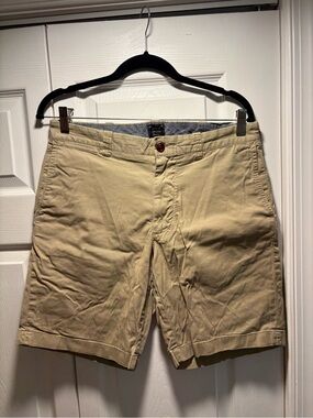 J. Crew Men's Tan Flat-Front Chino Shorts